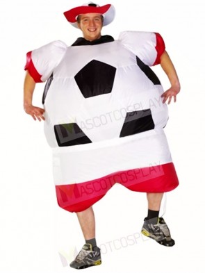 World Cup Poland Football Soccer Player Inflatable Halloween Christmas Costumes for Adults
