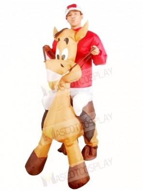 Ride on Horse Blow Up Donkey Inflatable Halloween Xmas Costumes for Adults
