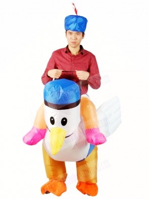 Ride on Sea Gull Rooster Chicken Cock Inflatable Halloween Xmas Costumes for Adults