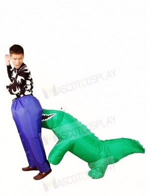 Carry Biting Alligator Crocodile Bites Inflatable Halloween Xmas Costumes for Adults