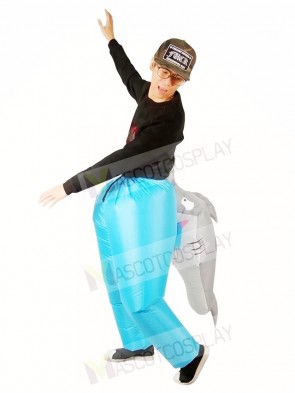 Carry Biting Shark Bites Inflatable Halloween Xmas Costumes for Adults