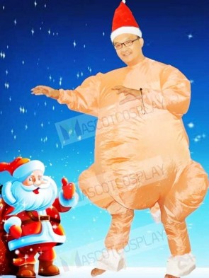 Roast Turkey Inflatable Halloween Thanksgiving Blow Up Costumes for Adults