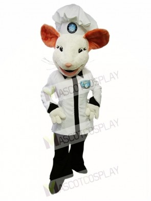 Alpina Mouse Mascot Costume White Mouse Cook Mascot Costume