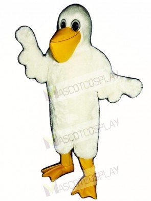 Cute Cartoon Pelican Bird Mascot Costume