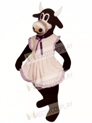 Ms.Buttercup Cattle with Apron Mascot Costume