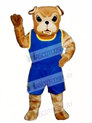 Cute Bulldog with Jogging Suit Mascot Costume
