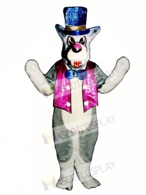 Cute Wolf A-Mania with Vest Mascot Costume