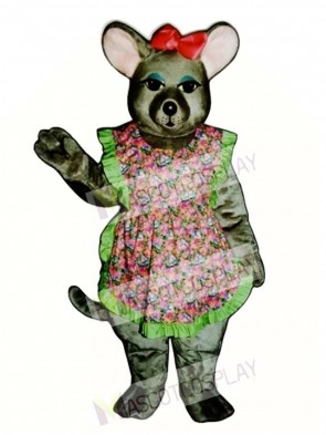 Charlotte Mouse with Apron & Bow Mascot Costume