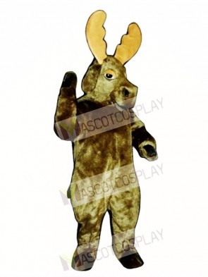 Cute Realistic Moose Mascot Costume