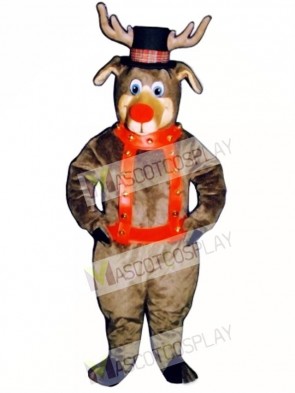 Roscoe Reindeer with Halter & Hat Mascot Costume