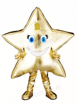 Brilliant Golden Star Mascot Costumes Christmas Xmas 