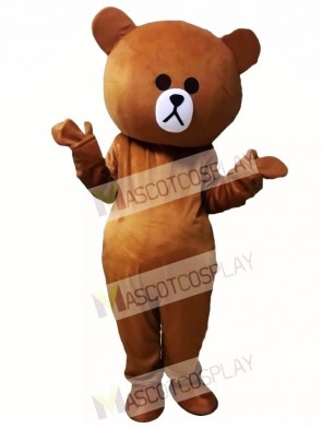 Brown Bear Mascot Costumes Line Town Friends 