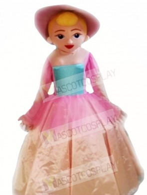 Princess in Pink Dress Mascot Costumes People