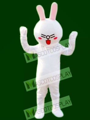 Laugh Cony Rabbit Bunny Mascot Costumes Line Town Friends