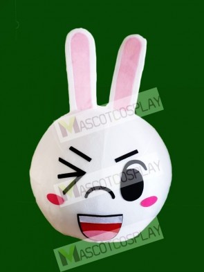 Wink Eye Cony Rabbit Bunny Mascot HEAD ONLY Line Town Friends 