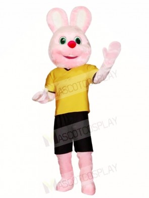 Pink Rabbit Mascot Costumes Easter Bunny Animal