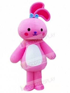 Pink Rabbit Bunny Mascot Costumes Animal 