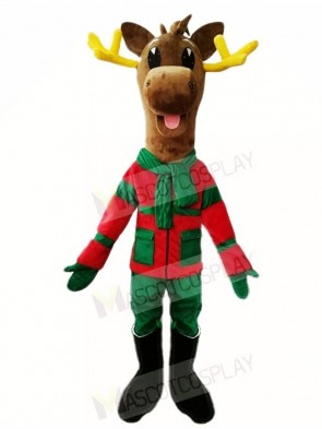 Dark Brown Christmas Deer Moose Mascot Costumes Animal