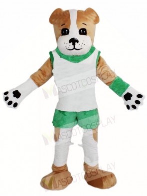 Brown Dog in White Vest Mascot Costumes Animal