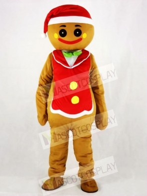 Red Hat Gingerbread Man Christmas Mascot Costumes People