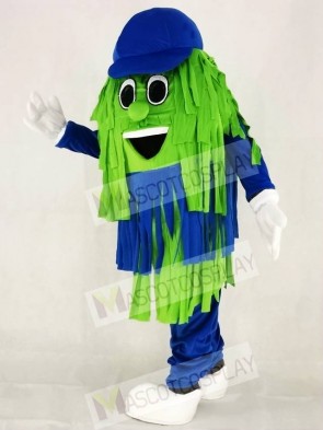 Blue & Green Car Wash Cleaning Brush Mascot Costumes