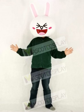 Grinning Cony Rabbit Bunny Mascot HEAD ONLY Line Town Friends