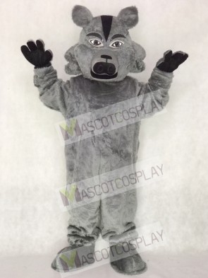Dark Grey Pro Wolf Mascot Costume Animal 