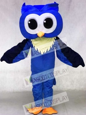 Adult Friendly Big Blue Owl Mascot Costume Animal 