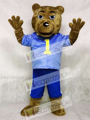 UCLA Dark Brown Bear Mascot Costume with Vest and Shorts