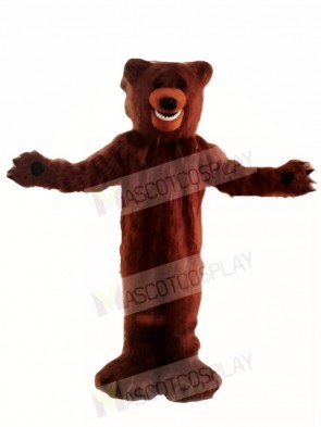 Hairy Brown Bear Mascot Costumes Animal 