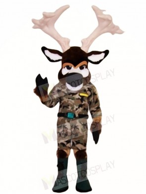 Moose in Battle Fatigues Mascot Costumes Animal