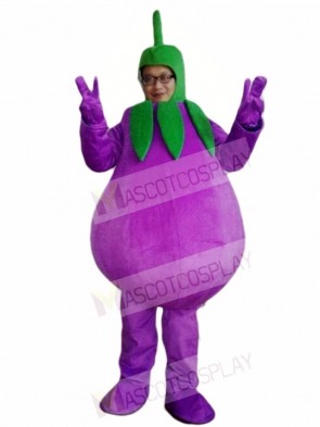 Face Show Eggplant Mascot Costumes Vegetable Plant