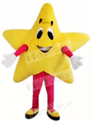 Yellow Twinkle Star Mascot Costumes Christmas Xmas 