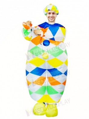 Clown Joker Inflatable Halloween Blow Up Costumes for Adults