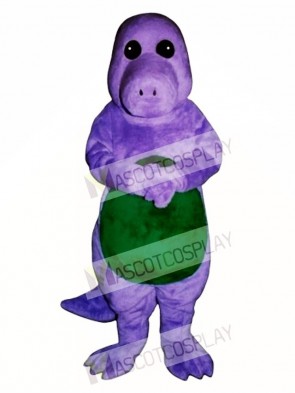 Purple Dinosaur Mascot Costume