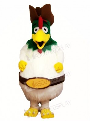 Green Head Rooster Mascot Costumes Animal Poultry Farm
