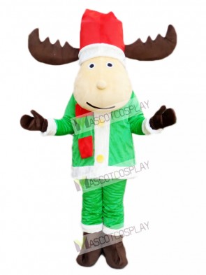 Christmas Deer reindeer Mascot Costume  