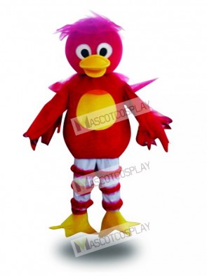 Red Duck Cartoon Mascot Adult Costume Animal
