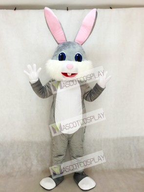 Grey Easter Bunny Rabbit Mascot Costume