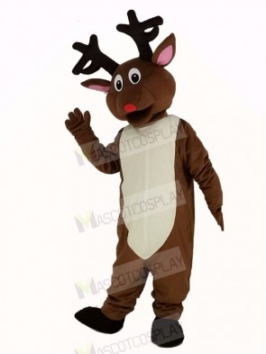 Christmas Brown Reindeer Mascot Costume