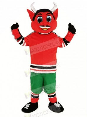 New Jersey Red Devil with Green Trousers Mascot Costume