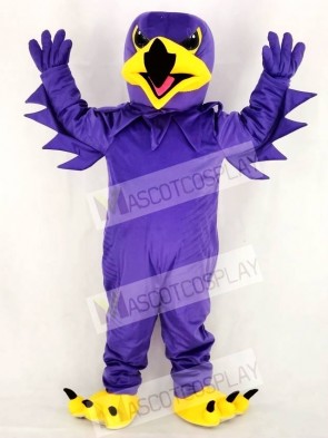 Purple Night Hawk Mascot Costume School
