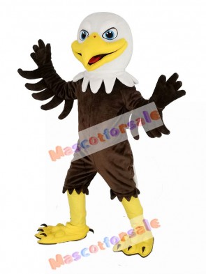 White Head Eagle in Blue Eye Mascot Costume