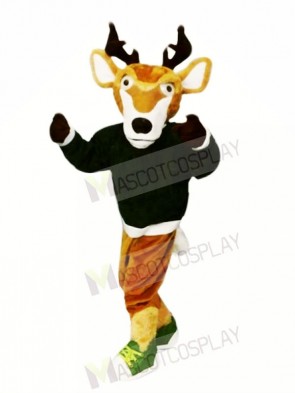 Sport Deer with Black Sweater Mascot Costumes Animal