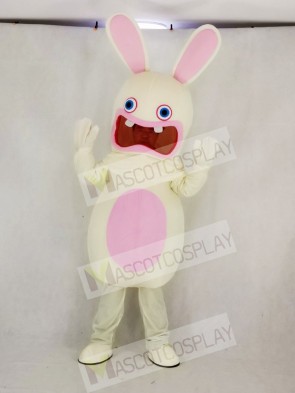 Rayman Raving Rabbit with Blue Eyes Mascot Costume Cartoon