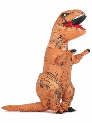 Brown T-REX Dinosaur Inflatable Halloween Christmas Costumes for Kids