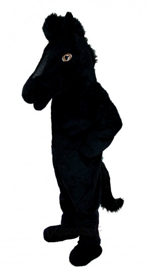 Black Mustang Horse Mascot Costume