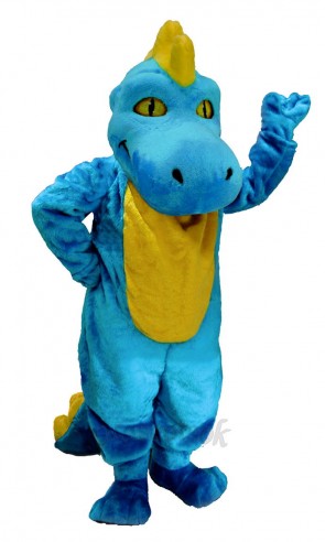 Light Blue Dinosaur Mascot Costume