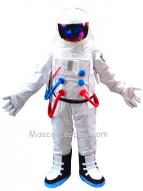 Astronaut Space Suit with Backpack Mascot Costume Fancy Dress Outfit