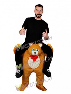 Piggyback Teddy Bear Carry Me Ride Brown Bear Mascot Costume 